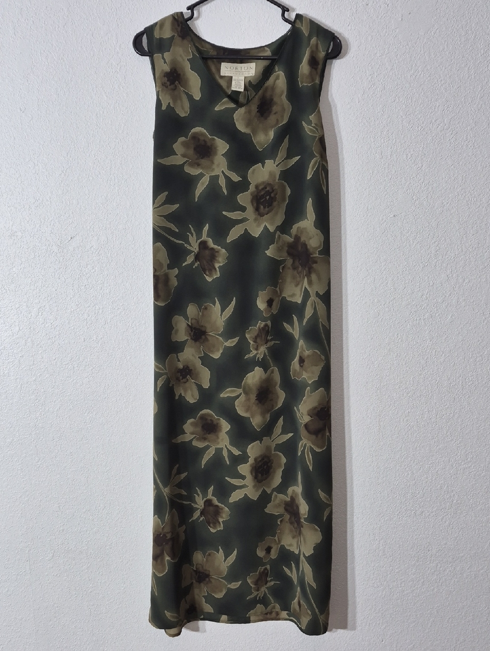 Norton McNaughton Olive Floral Maxi Dress